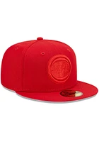 New Era Detroit Pistons Mens Red Color Pack 59FIFTY Fitted Hat