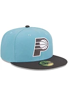 New Era Indiana Pacers Mens Blue 2T Color Pack 59FIFTY Fitted Hat