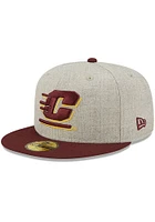New Era Central Michigan Chippewas Mens Grey Heather Patch 59FIFTY Fitted Hat
