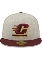 New Era Central Michigan Chippewas Mens Grey Heather Patch 59FIFTY Fitted Hat