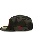 New Era Indiana Hoosiers Mens Black Camo 59FIFTY Fitted Hat