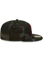 New Era Indiana Hoosiers Mens Black Camo 59FIFTY Fitted Hat
