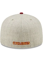 New Era Iowa State Cyclones Mens Grey Heather Patch 59FIFTY Fitted Hat