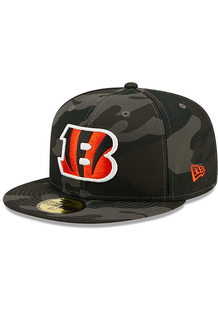 New Era Cincinnati Bengals Mens Black Camo 59FIFTY Fitted Hat