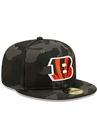 New Era Cincinnati Bengals Mens Black Camo 59FIFTY Fitted Hat