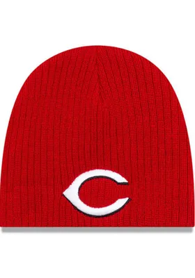 New Era Cincinnati Reds Mini Fan Baby Knit Hat - Red