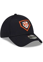 New Era Detroit Tigers Mens Navy Blue Clubhouse 39THIRTY Flex Hat