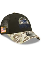 New Era Dallas Cowboys 2022 Salute to Service Trucker 9FORTY Adjustable Hat - Black