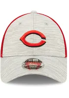 New Era Cincinnati Reds Active 9FORTY Adjustable Hat - Grey