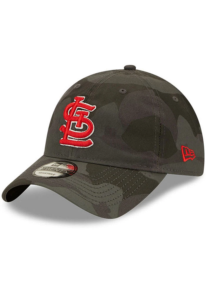 New Era St Louis Cardinals Camo Core Classic 9TWENTY 2.0 Adjustable Hat - Black