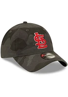 New Era St Louis Cardinals Camo Core Classic 9TWENTY 2.0 Adjustable Hat - Black