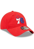 New Era Philadelphia 76ers Core Classic 2.0 Adjustable Hat - Red