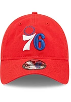 New Era Philadelphia 76ers Core Classic 2.0 Adjustable Hat - Red