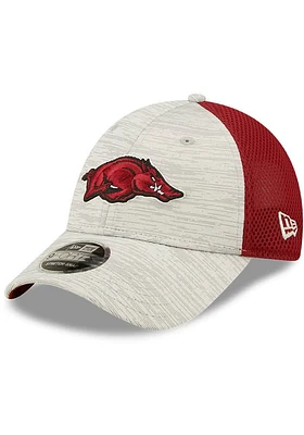 New Era Arkansas Razorbacks Active 9FORTY Adjustable Hat - Grey