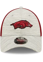 New Era Arkansas Razorbacks Active 9FORTY Adjustable Hat - Grey