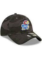 New Era Kansas Jayhawks Camo Core Classic 9TWENTY 2.0 Adjustable Hat - Black