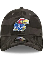 New Era Kansas Jayhawks Camo Core Classic 9TWENTY 2.0 Adjustable Hat - Black
