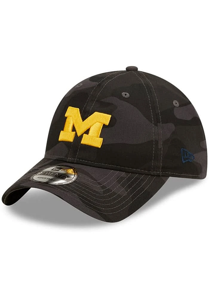 New Era Michigan Wolverines Camo Core Classic 9TWENTY 2.0 Adjustable Hat - Black