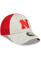 New Era Nebraska Cornhuskers Active 9FORTY Adjustable Hat - Grey