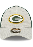New Era Green Bay Packers Active 9FORTY Adjustable Hat - Grey