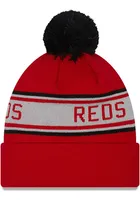 New Era Cincinnati Reds Red Repeat Pom Mens Knit Hat