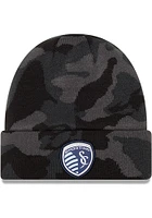 New Era Sporting Kansas City Black Camo Cuff Mens Knit Hat