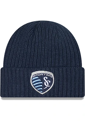 New Era Sporting Kansas City Navy Blue Core Classic Mens Knit Hat
