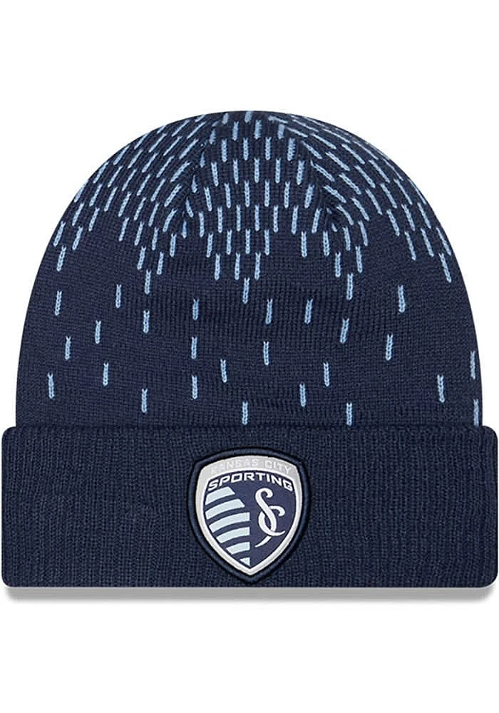 New Era Sporting Kansas City Navy Blue Freeze Mens Knit Hat