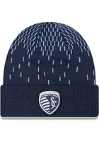 New Era Sporting Kansas City Navy Blue Freeze Mens Knit Hat