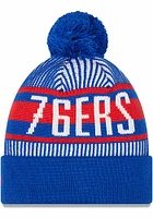 New Era Philadelphia 76ers Blue Striped Mens Knit Hat
