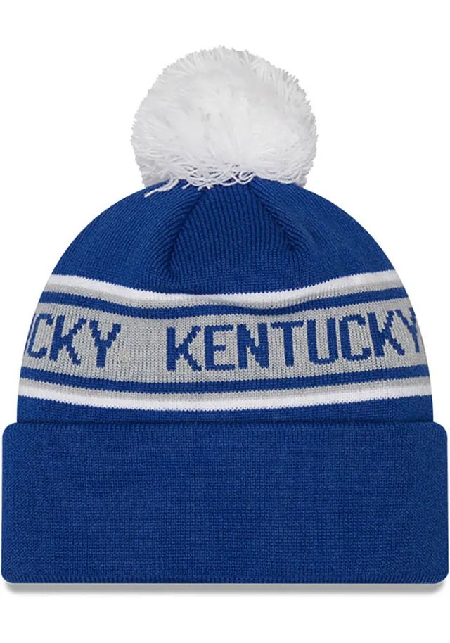 New Era Kentucky Wildcats Blue Repeat Pom Mens Knit Hat