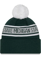 New Era Michigan State Spartans Green Repeat Pom Mens Knit Hat