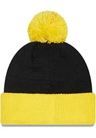 New Era Michigan Wolverines Black Confident Pom Mens Knit Hat