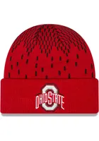 New Era Ohio State Buckeyes Red Freeze Mens Knit Hat