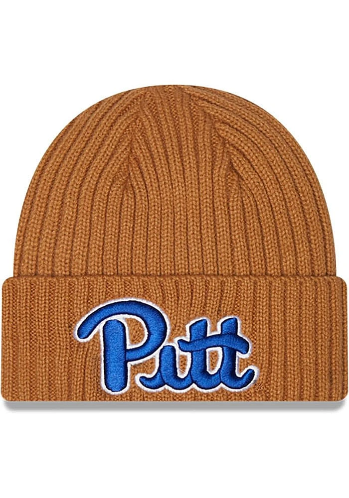 New Era Pitt Panthers Brown Core Classic Mens Knit Hat