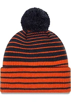 New Era Chicago Bears Navy Blue Patch Pom Mens Knit Hat