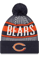 New Era Chicago Bears Navy Blue Striped Mens Knit Hat