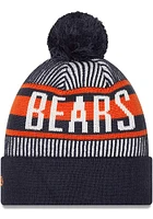 New Era Chicago Bears Navy Blue Striped Mens Knit Hat