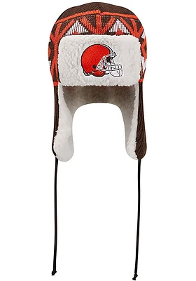 New Era Cleveland Browns Brown Trapper Mens Knit Hat
