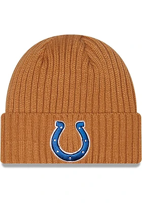 New Era Indianapolis Colts Brown Core Classic Mens Knit Hat