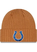 New Era Indianapolis Colts Brown Core Classic Mens Knit Hat