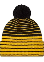New Era Pittsburgh Steelers Black Patch Pom Mens Knit Hat