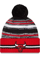 New Era Chicago Bulls Red Sport Pom Mens Knit Hat