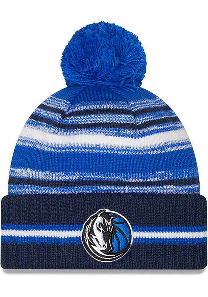 New Era Dallas Mavericks Navy Blue Sport Pom Mens Knit Hat