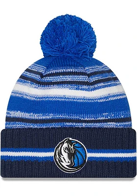 New Era Dallas Mavericks Navy Blue Sport Pom Mens Knit Hat