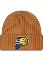 New Era Indiana Pacers Brown Core Classic Mens Knit Hat