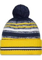 New Era Indiana Pacers Yellow Sport Pom Mens Knit Hat