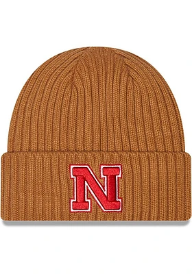 New Era Nebraska Cornhuskers Brown Core Classic Mens Knit Hat
