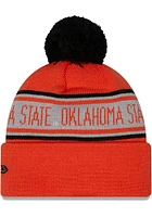 New Era Oklahoma State Cowboys Orange Repeat Pom Mens Knit Hat