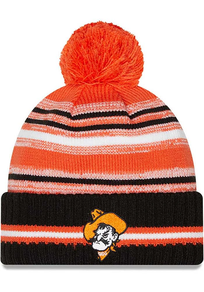 New Era Oklahoma State Cowboys Black Sport Pom Mens Knit Hat